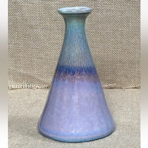 Purple Blue Art Pottery Beaker Style Bud Vase Pastel Glaze Soft Girl Fairy Core